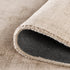 Kurzflor Teppich Viskose Handgewebt | Flauschiger Flachflor fürs Wohnzimmer, Esszimmer, Schlafzimmer oder Kinderzimmer | Beige